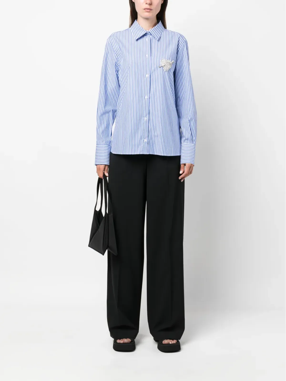 MSGM ワイドレッグ テーラードパンツ - ブラック - 画像2