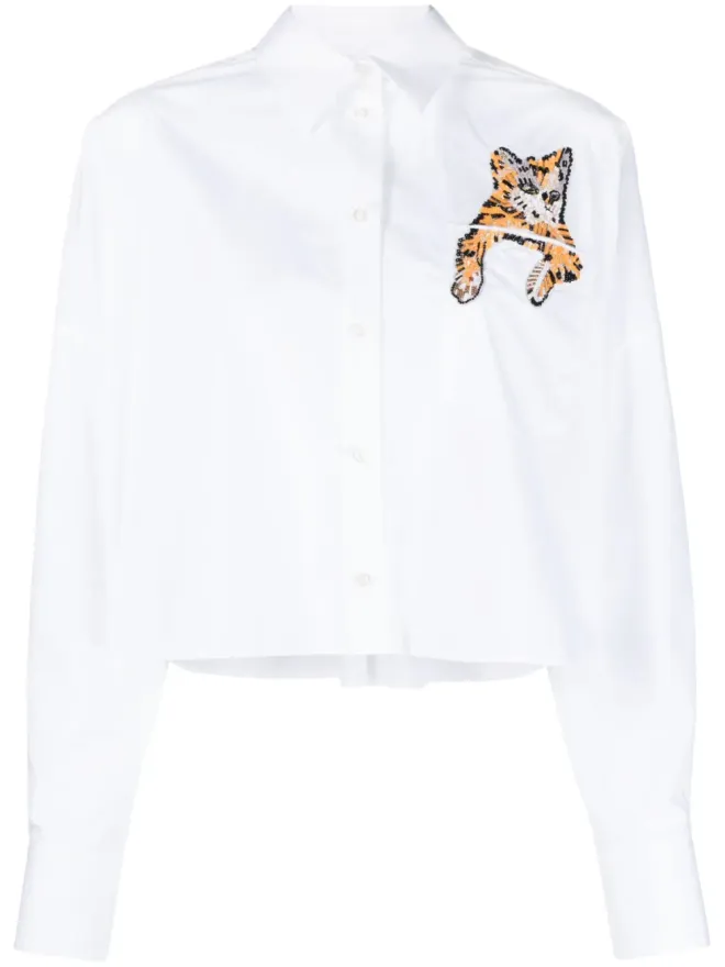 MSGM MSGM スパンコール付きコットンシャツの商品画像