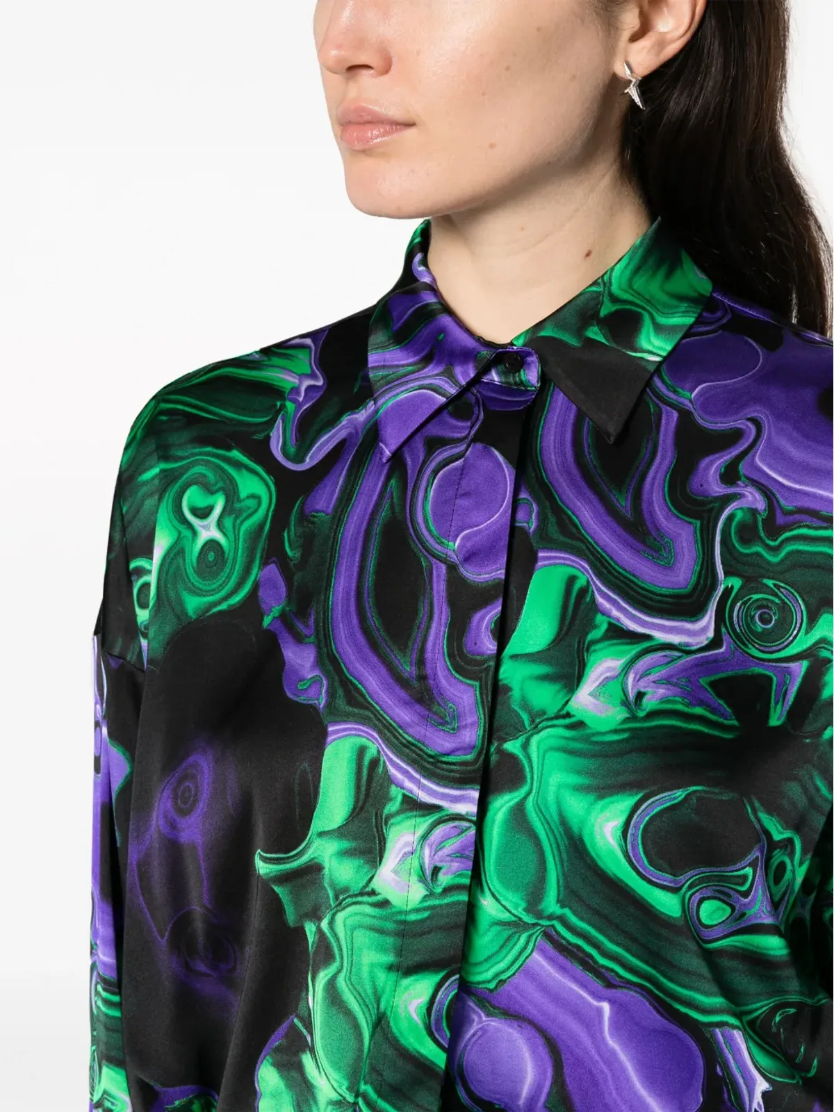MSGM グラフィックプリント長袖シャツ - 画像5