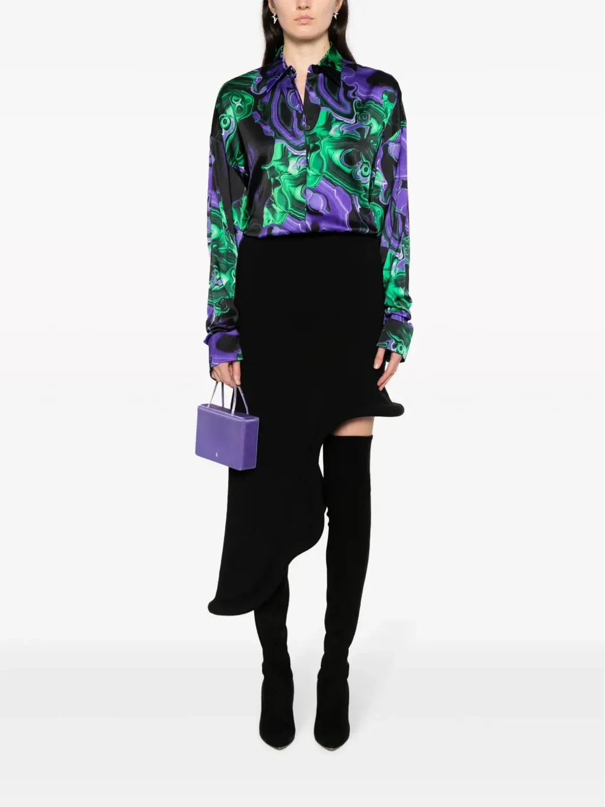 MSGM グラフィックプリント長袖シャツ - 画像2