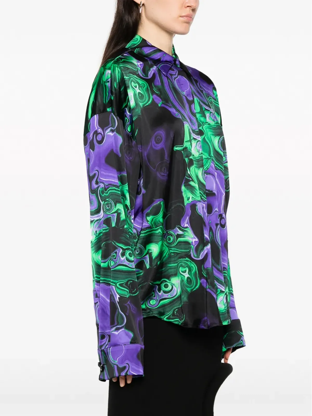 MSGM グラフィックプリント長袖シャツ - 画像3