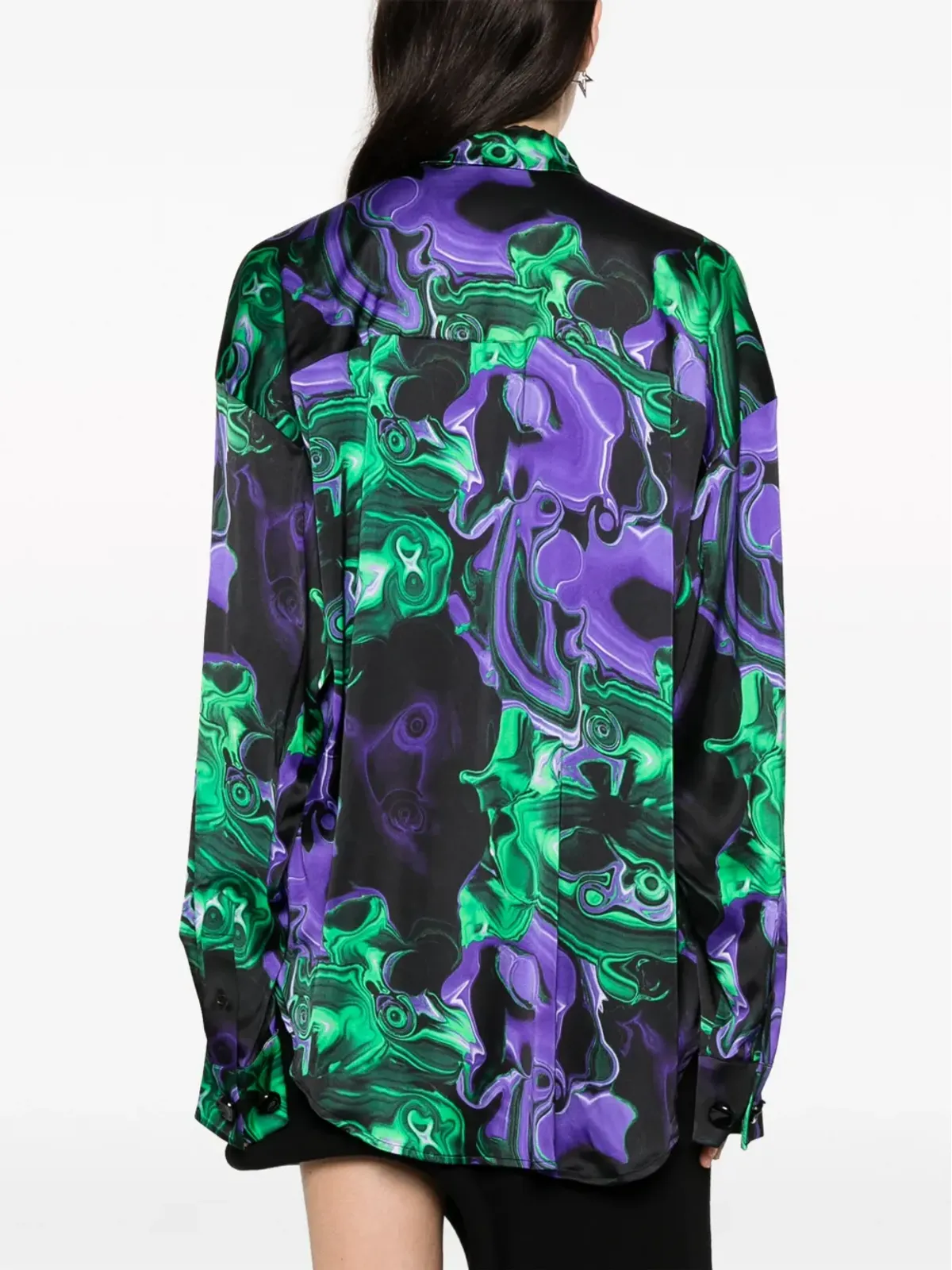 MSGM グラフィックプリント長袖シャツ - 画像4