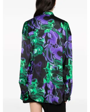 MSGM グラフィックプリント長袖シャツ - サムネイル4
