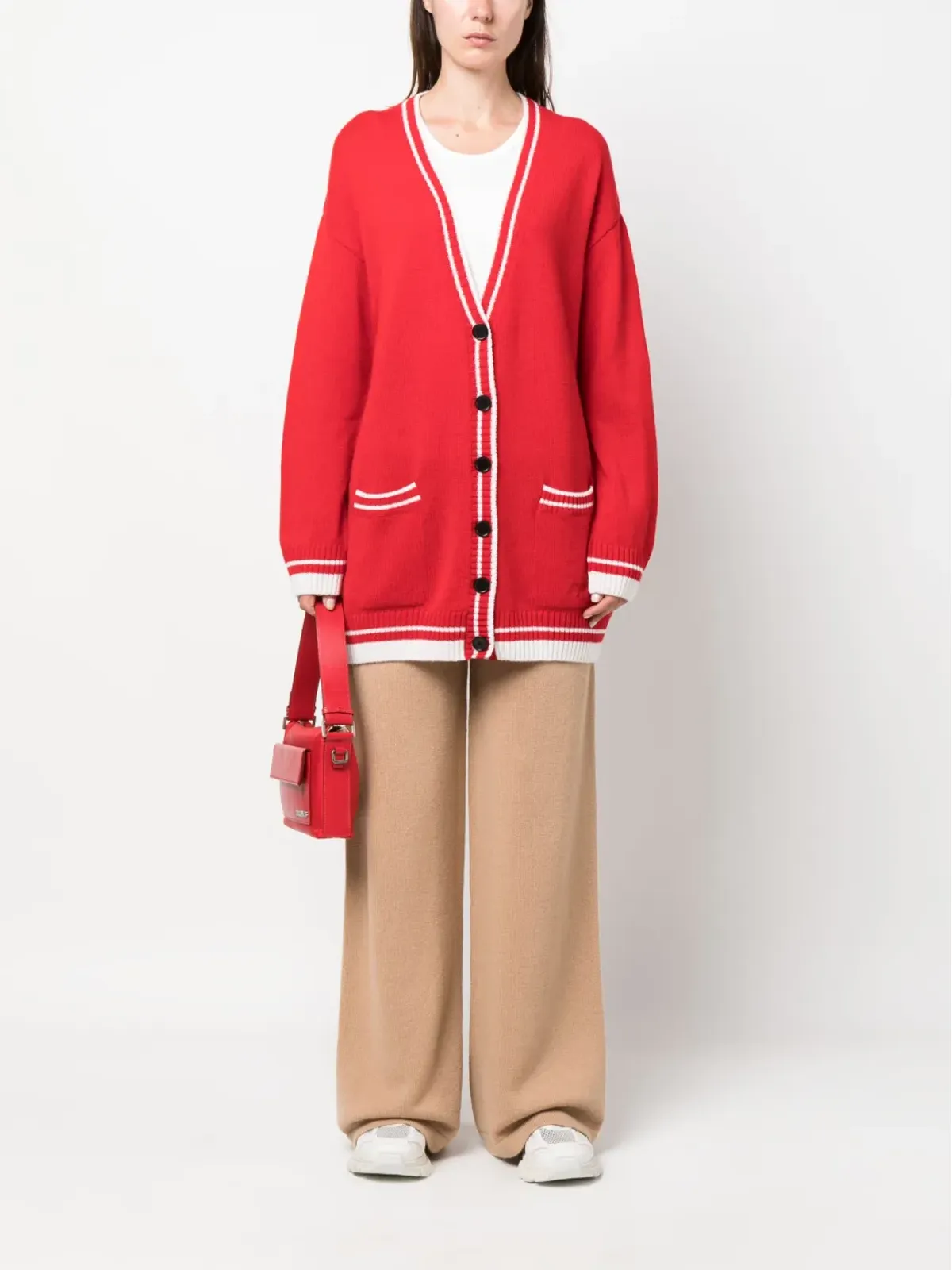 MSGM 刺繍ロゴ入りニットパンツ - 画像2