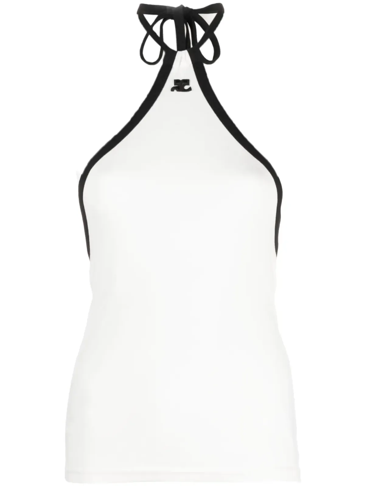 Courrèges エンブロイダーロゴ ホルターネックトップ - 画像1