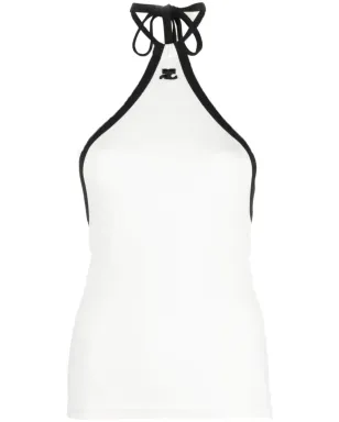 Courrèges エンブロイダーロゴ ホルターネックトップ - サムネイル1