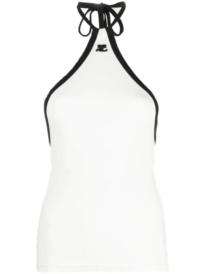 Courrèges Courrèges エンブロイダーロゴ ホルターネックトップの商品画像
