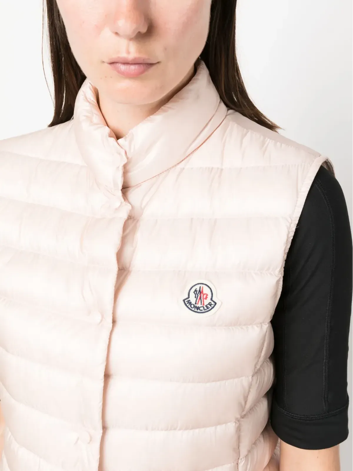 Moncler Liane ロゴパッチ ベスト - 画像5