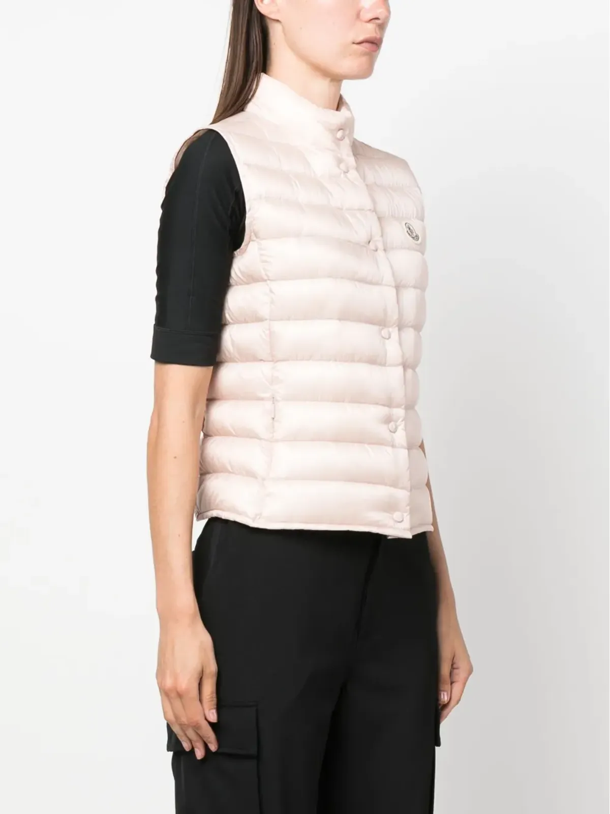 Moncler Liane ロゴパッチ ベスト - 画像3