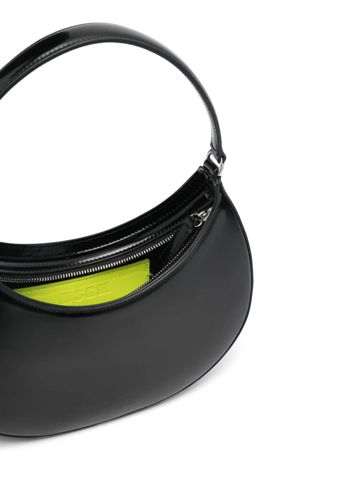 MSGM ロゴデボスド フェイクレザー ホーボーバッグ - 画像5