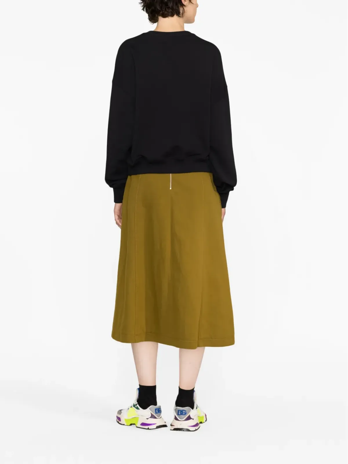 MSGM ラインストーン装飾スウェット - ブラック - 画像3