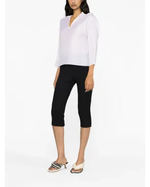Tory Burch スプレッドカラー シルクシャツ - White - サムネイル3