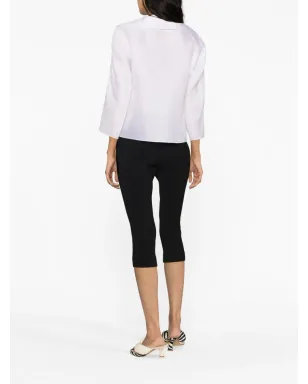 Tory Burch スプレッドカラー シルクシャツ - White - サムネイル4