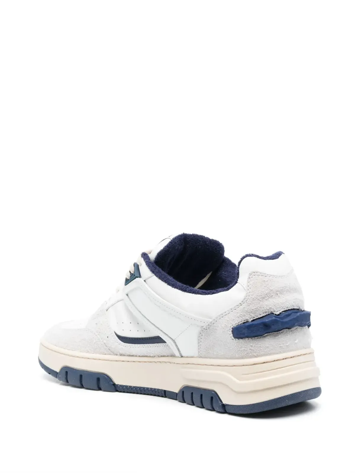MSGM カラーブロック パネルド レザー スニーカー - ホワイト - 画像3