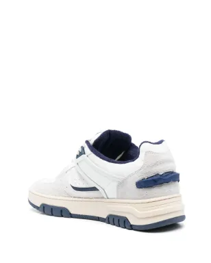 MSGM カラーブロック パネルド レザー スニーカー - ホワイト - サムネイル3