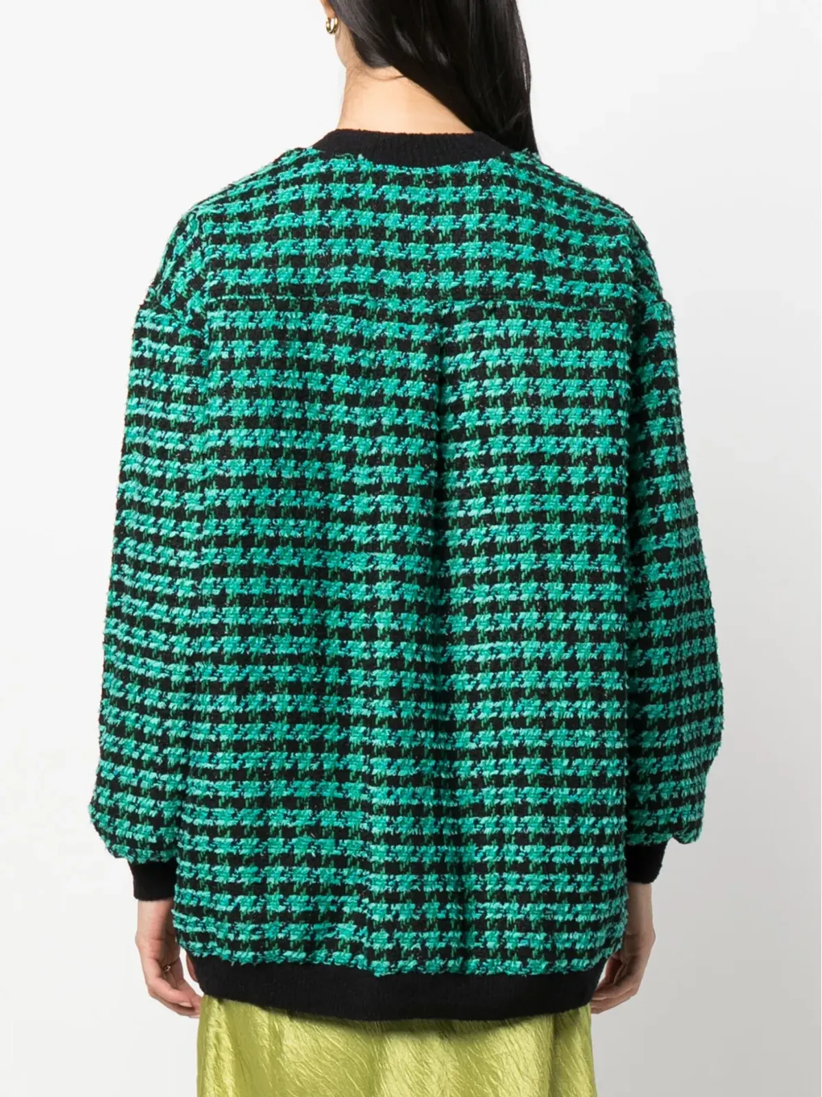 MSGM ハウンドトースト柄ツイード カーデコート - 画像4