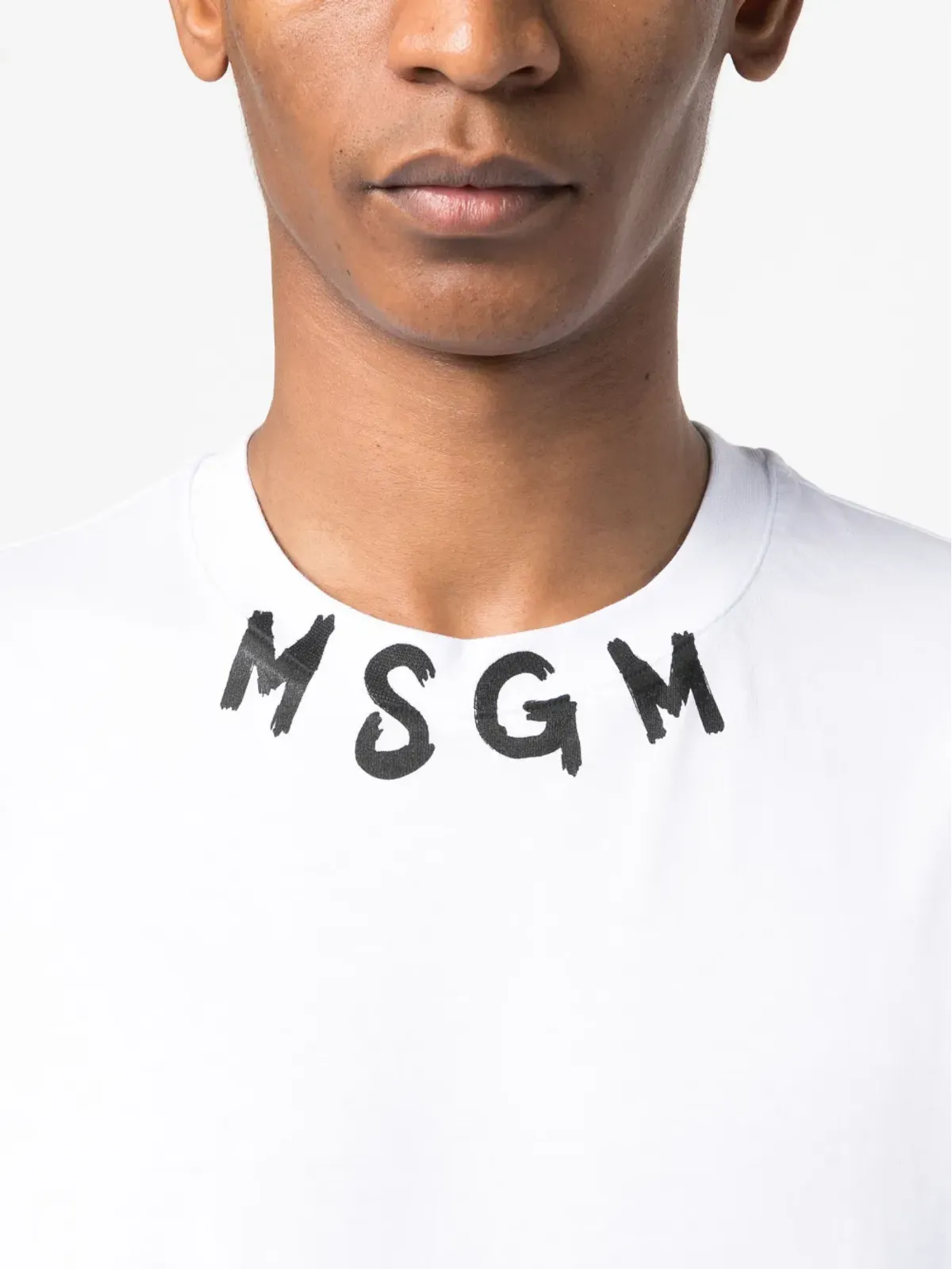 MSGM ロゴレタリングプリント コットンTシャツ - 画像5