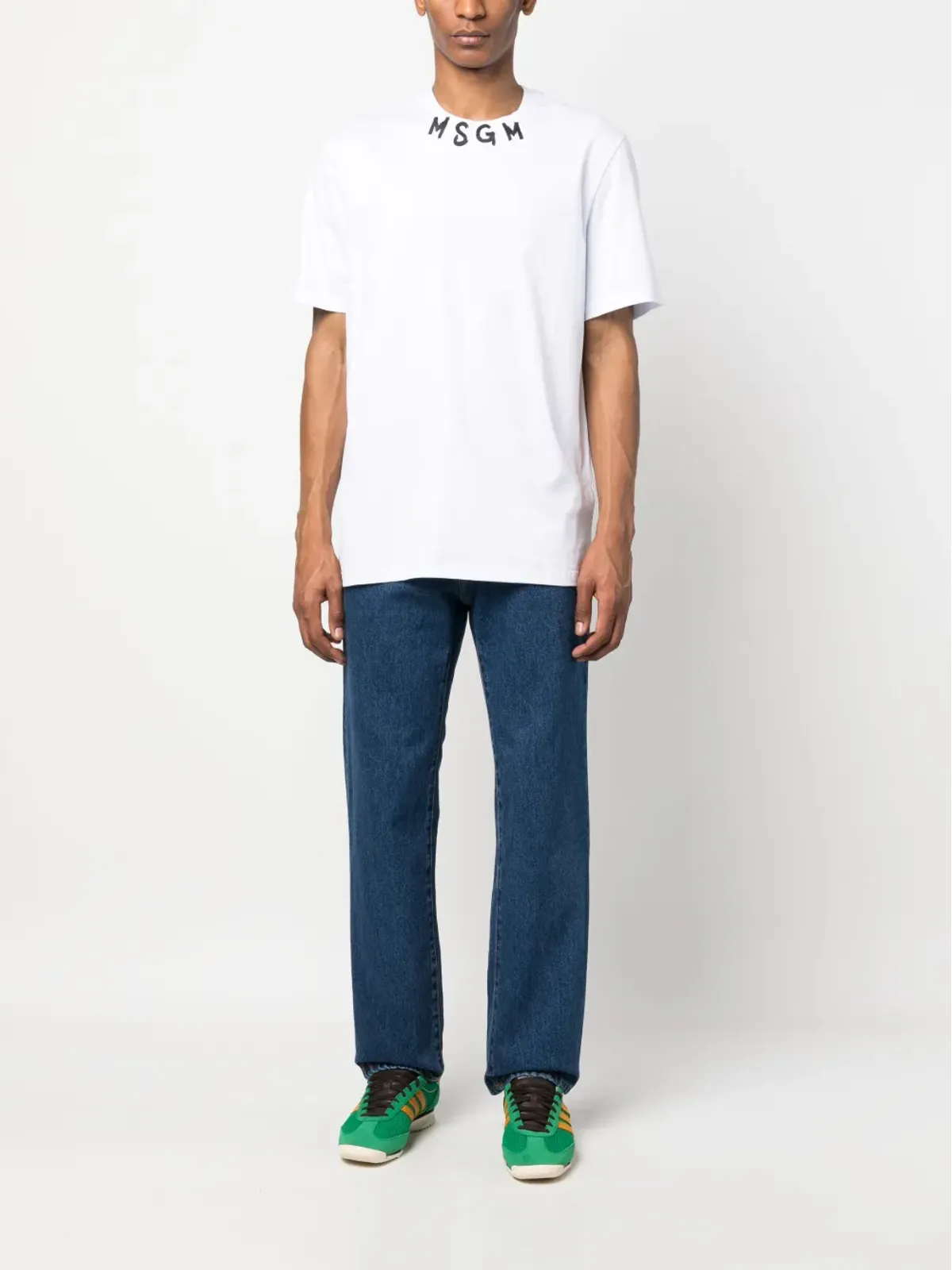 MSGM ロゴレタリングプリント コットンTシャツ - 画像2