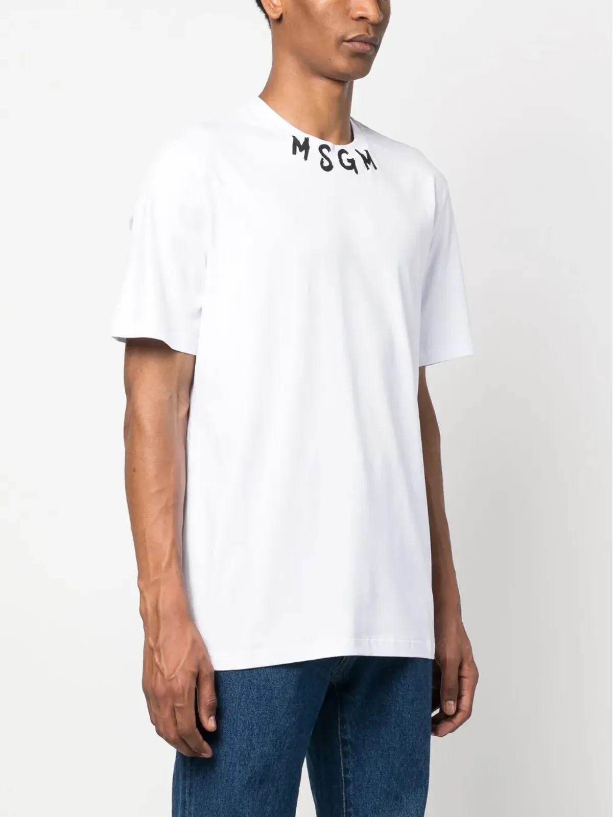 MSGM ロゴレタリングプリント コットンTシャツ - 画像3