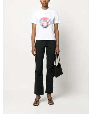 MSGM イルカ柄コットンTシャツ - サムネイル2