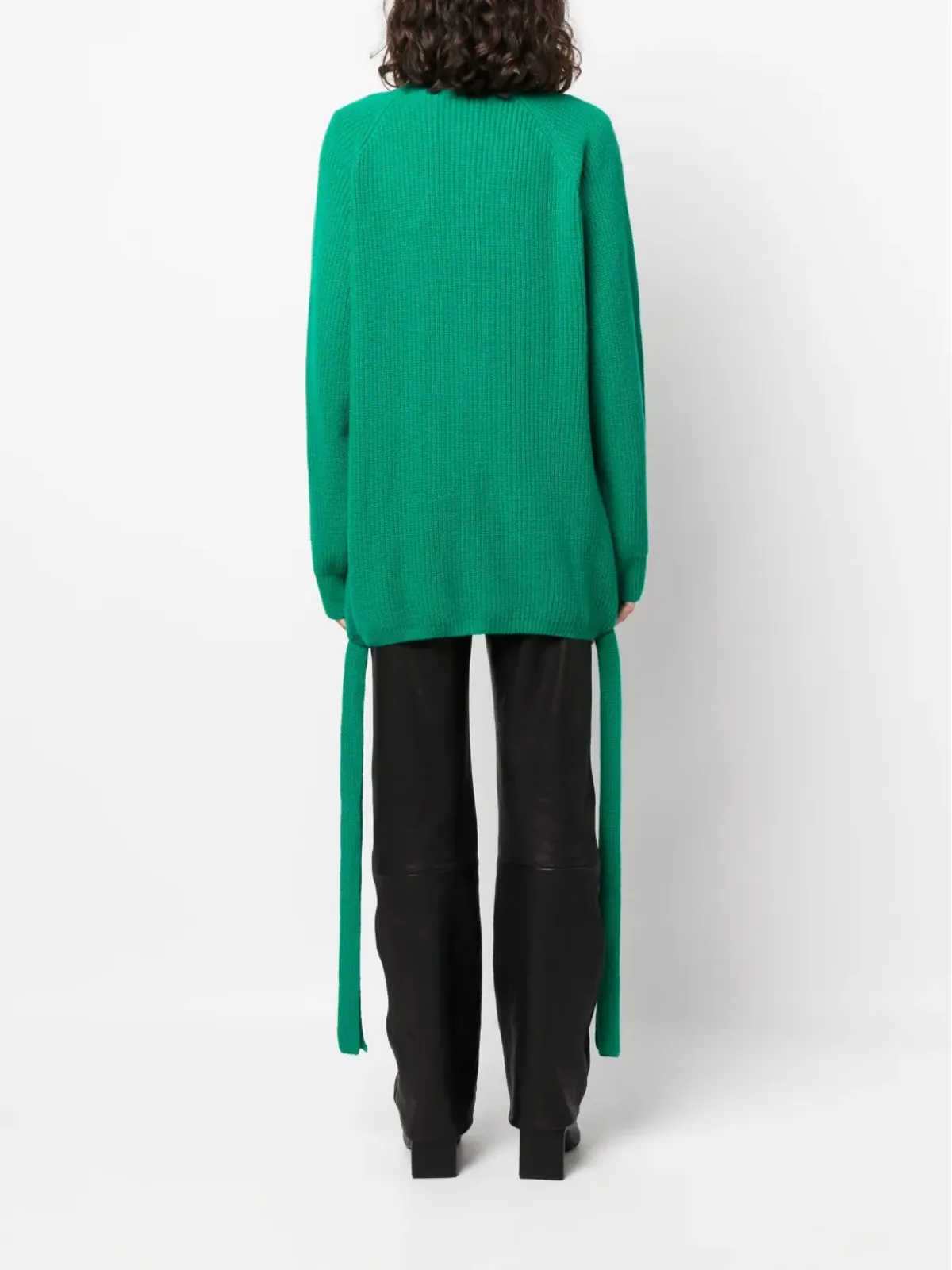 MSGM リブ編みウール混紡カーディガン - Green - 画像4