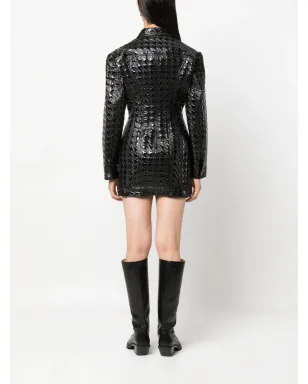 MSGM エンボス柄フェイクレザー シャツジャケット（ブラック） - サムネイル4