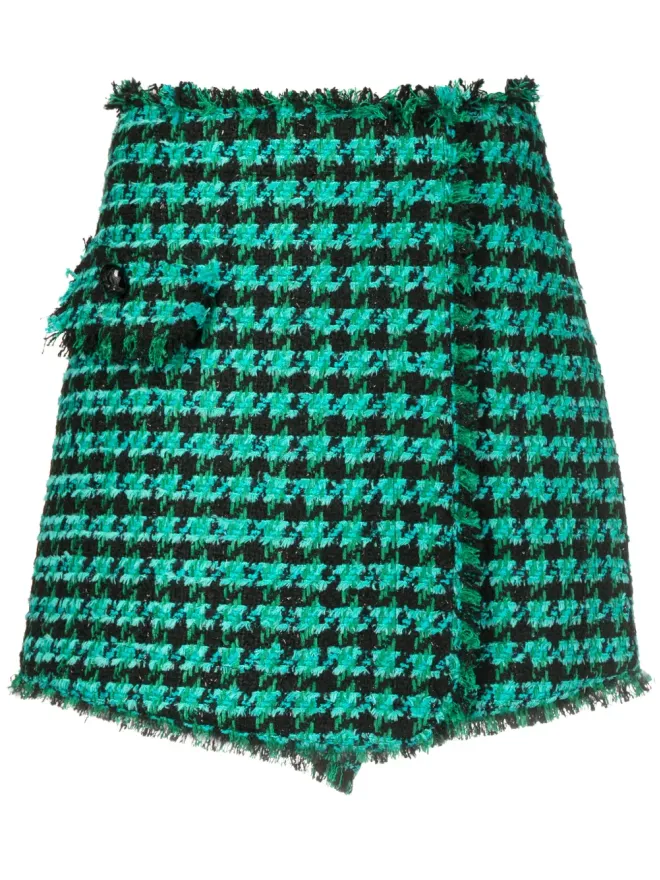 MSGM MSGM ツイード・ハウンドトゥース柄ショートパンツの商品画像