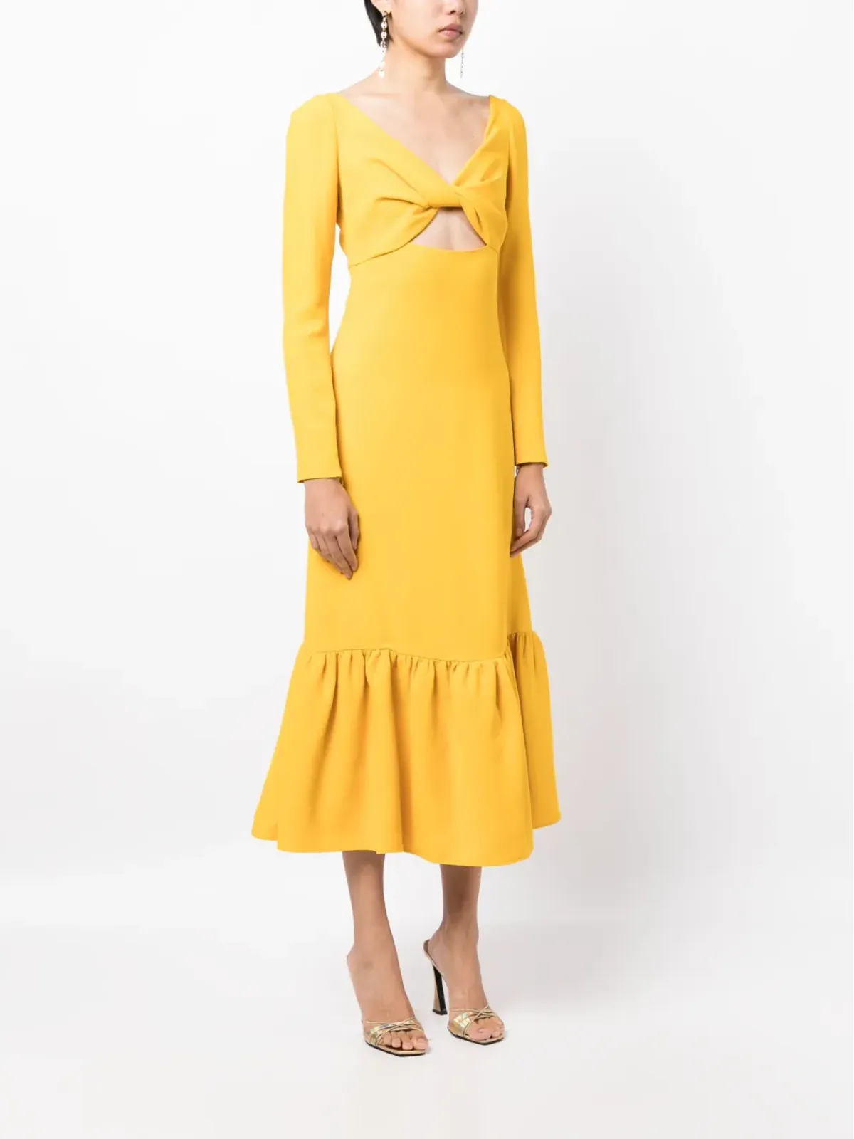 Giambattista Valli ツイストフロント ミディドレス - 画像3