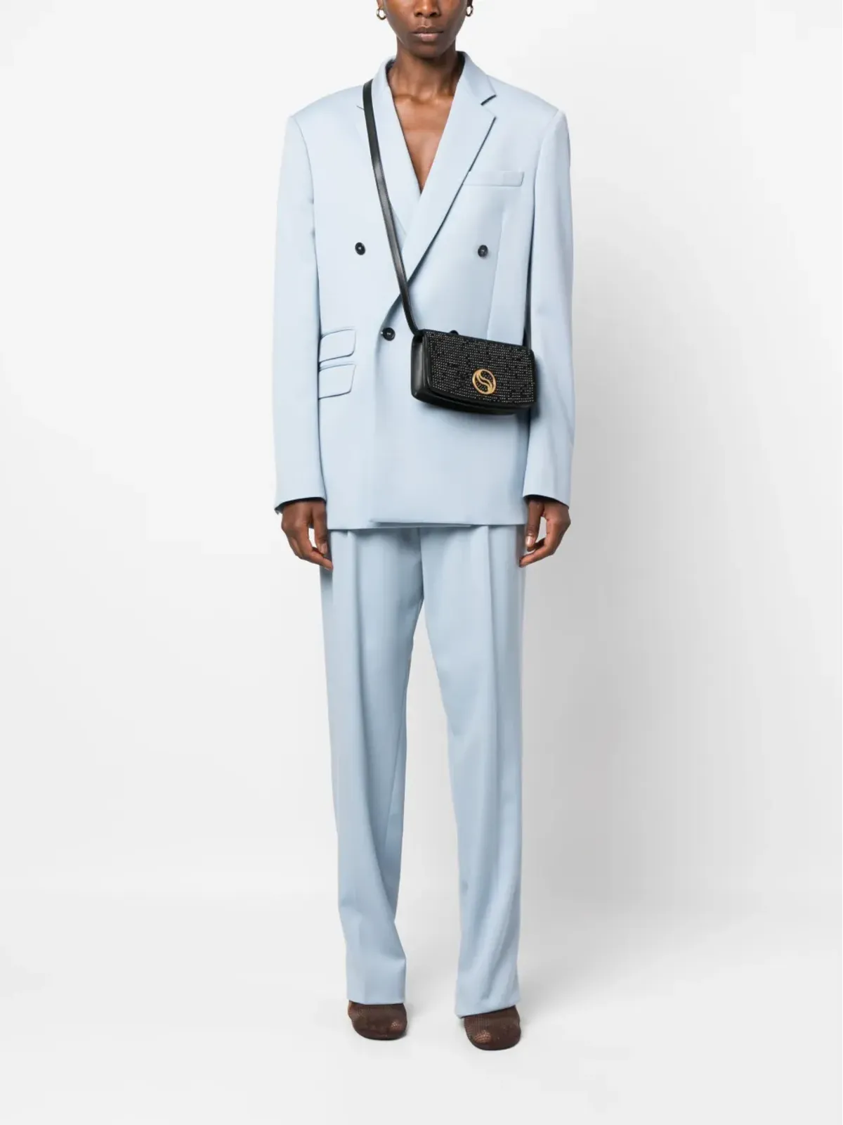 Stella McCartney ラインストーン装飾クロスボディバッグ - ブラック - 画像2