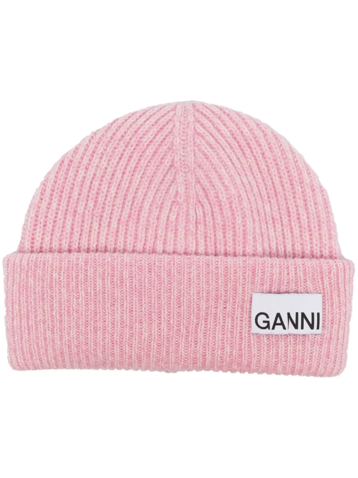 GANNI ロゴパッチ インターシャニット ビーニー - 画像1