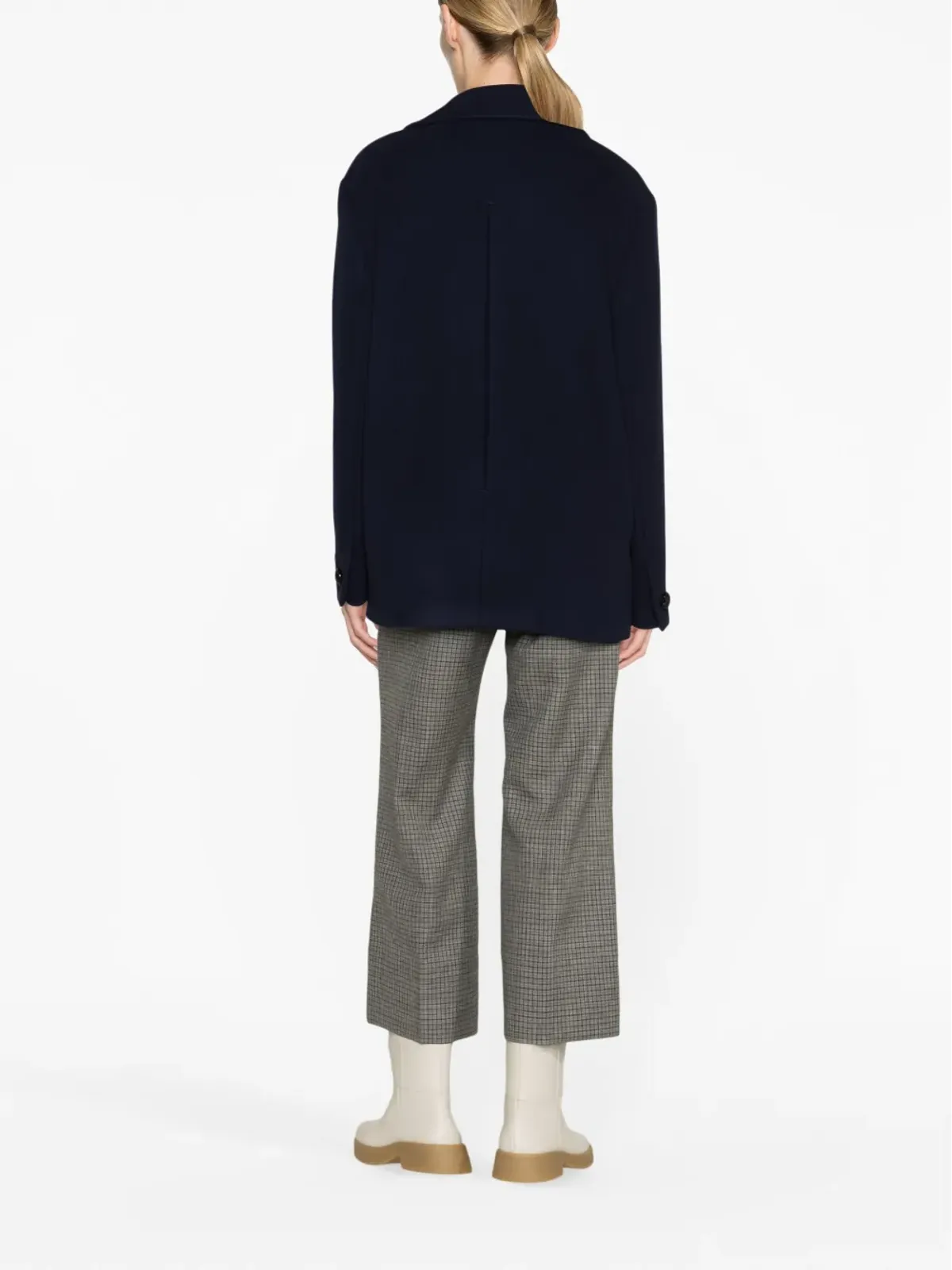 MSGM ダブルブレスト ロゴパッチ ジャケット - 画像4