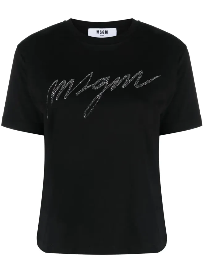MSGM MSGM ロゴアップリケ コットン Tシャツの商品画像