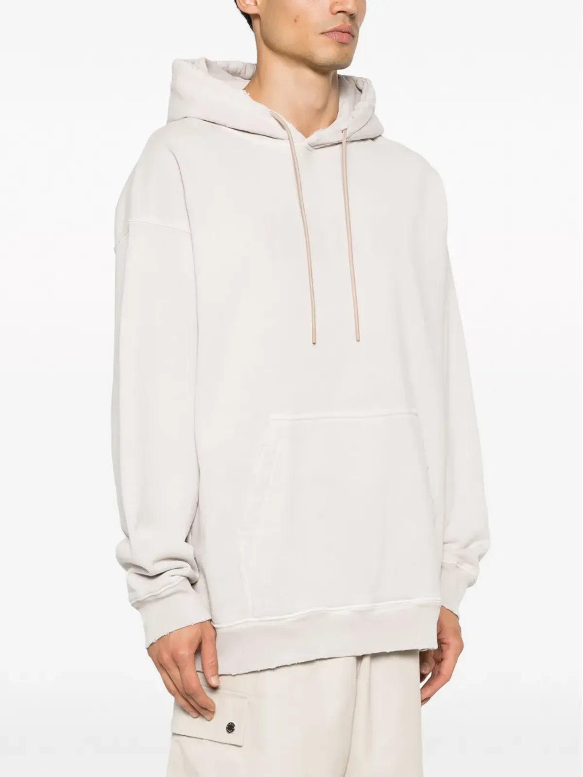 MSGM トーンロゴプリント コットン フーディー - 画像3