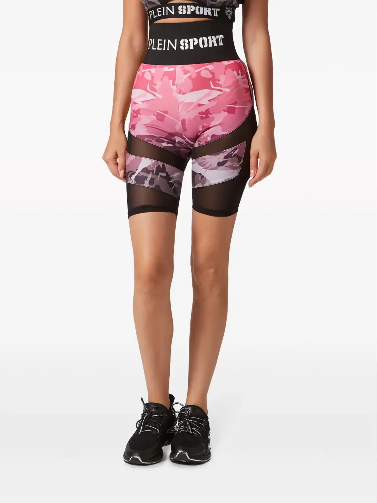 Plein Sport カモフラージュ柄サイクリングショーツ - ピンク - 画像3