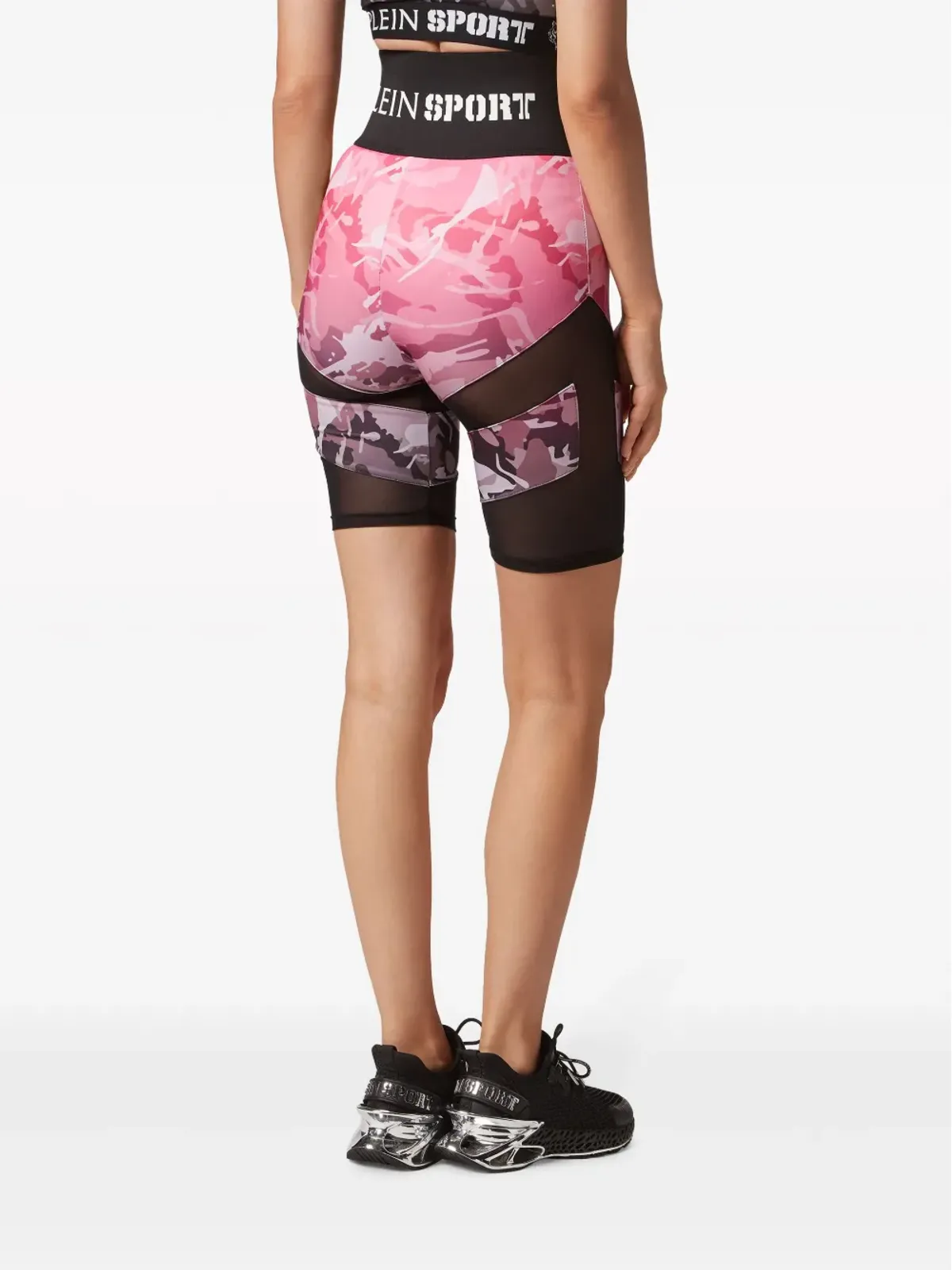 Plein Sport カモフラージュ柄サイクリングショーツ - ピンク - 画像4