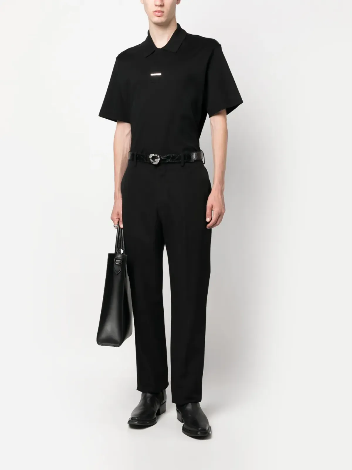 Givenchy ロゴプレート付きコットンポロシャツ - 画像2