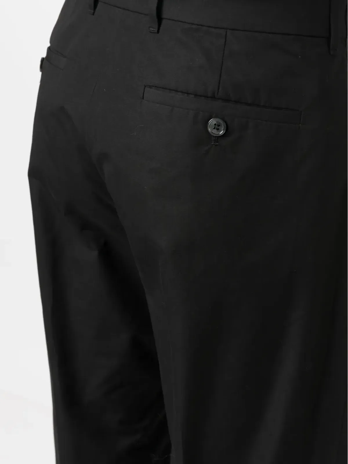 Alexander McQueen ドローストリングウエストストレートレッグパンツ（ブラック） - 画像5