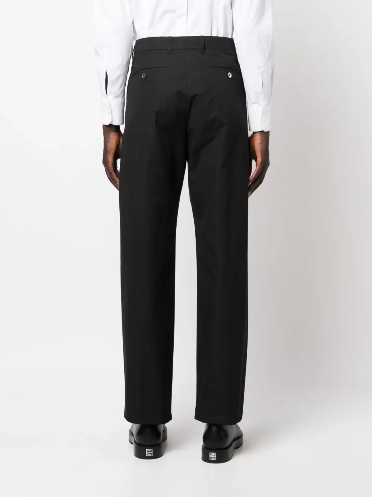 Alexander McQueen ドローストリングウエストストレートレッグパンツ（ブラック） - 画像4