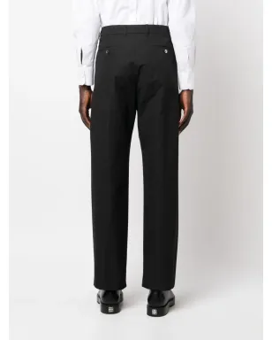 Alexander McQueen ドローストリングウエストストレートレッグパンツ（ブラック） - サムネイル4