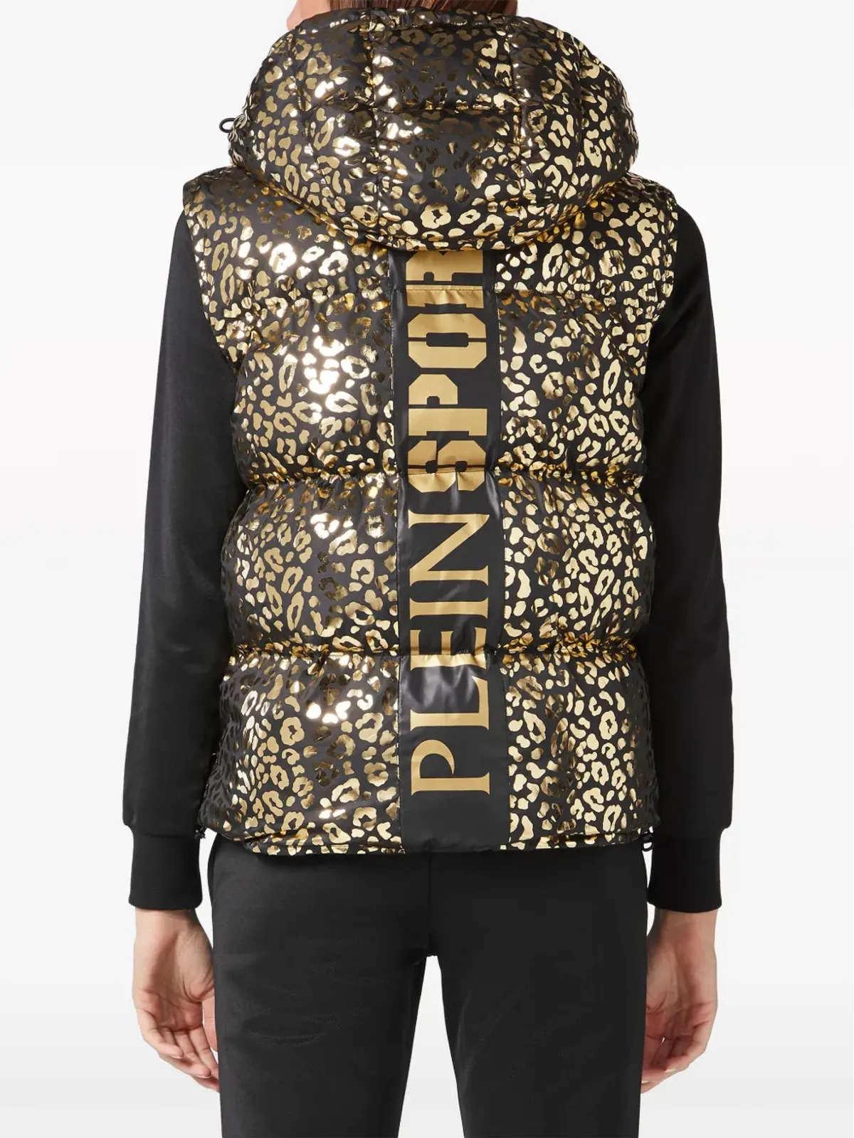 Plein Sport ヒョウ柄ダウンベスト - 画像4