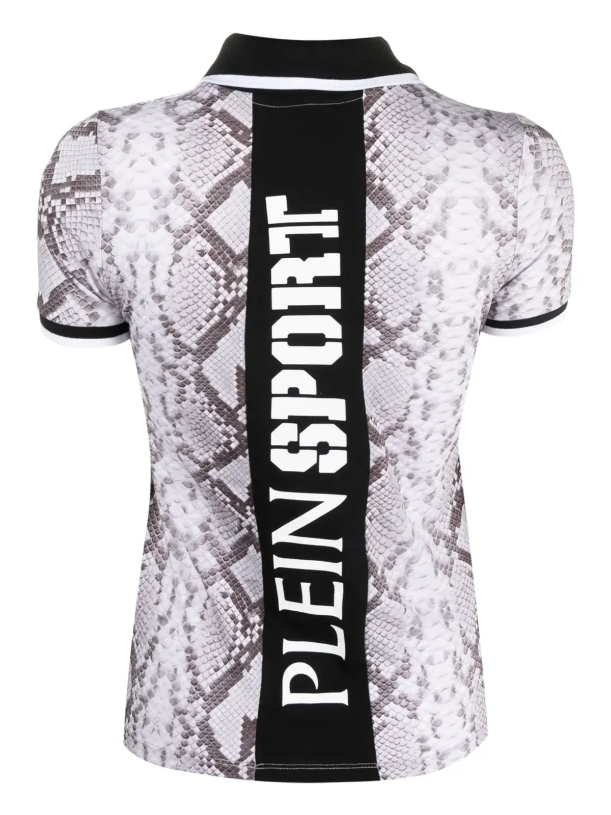 Plein Sport snake-print logo-lettering top - Grey - 画像2