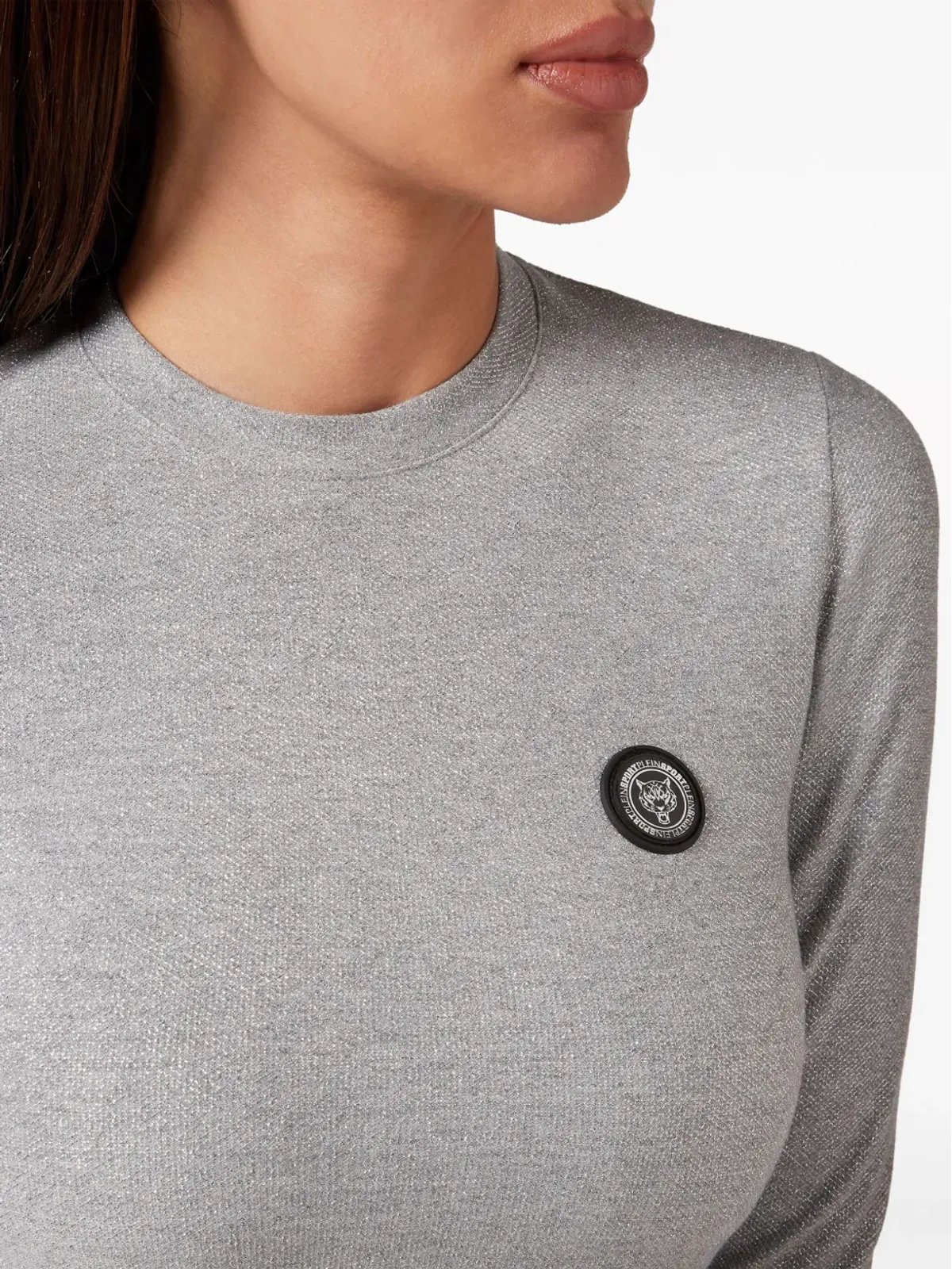 Plein Sport グリッター装飾 ロゴパッチ Tシャツ - 画像5