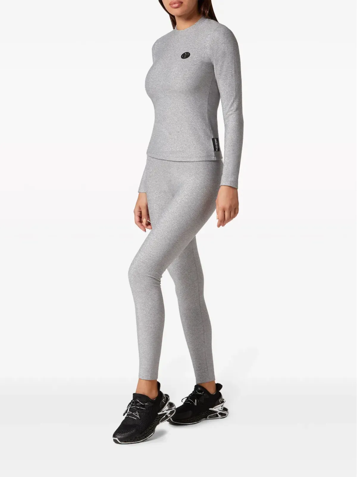 Plein Sport グリッター装飾 ロゴパッチ Tシャツ - 画像2