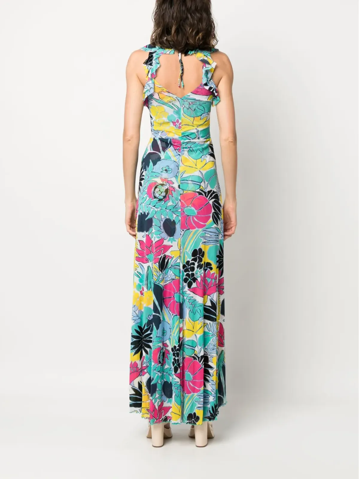 DVF Diane von Furstenberg 花柄プリント フリルカラー ドレス - 画像4