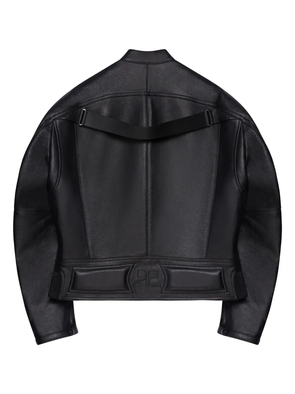 Courrèges レーサー ジップ付きレザージャケット - ブラック - 画像2