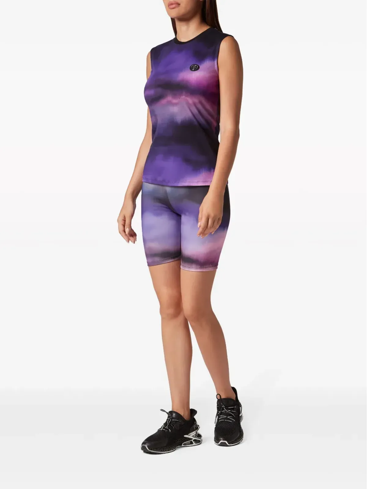 Plein Sport tie-dye pattern sleeveless tank top - Purple - 画像2