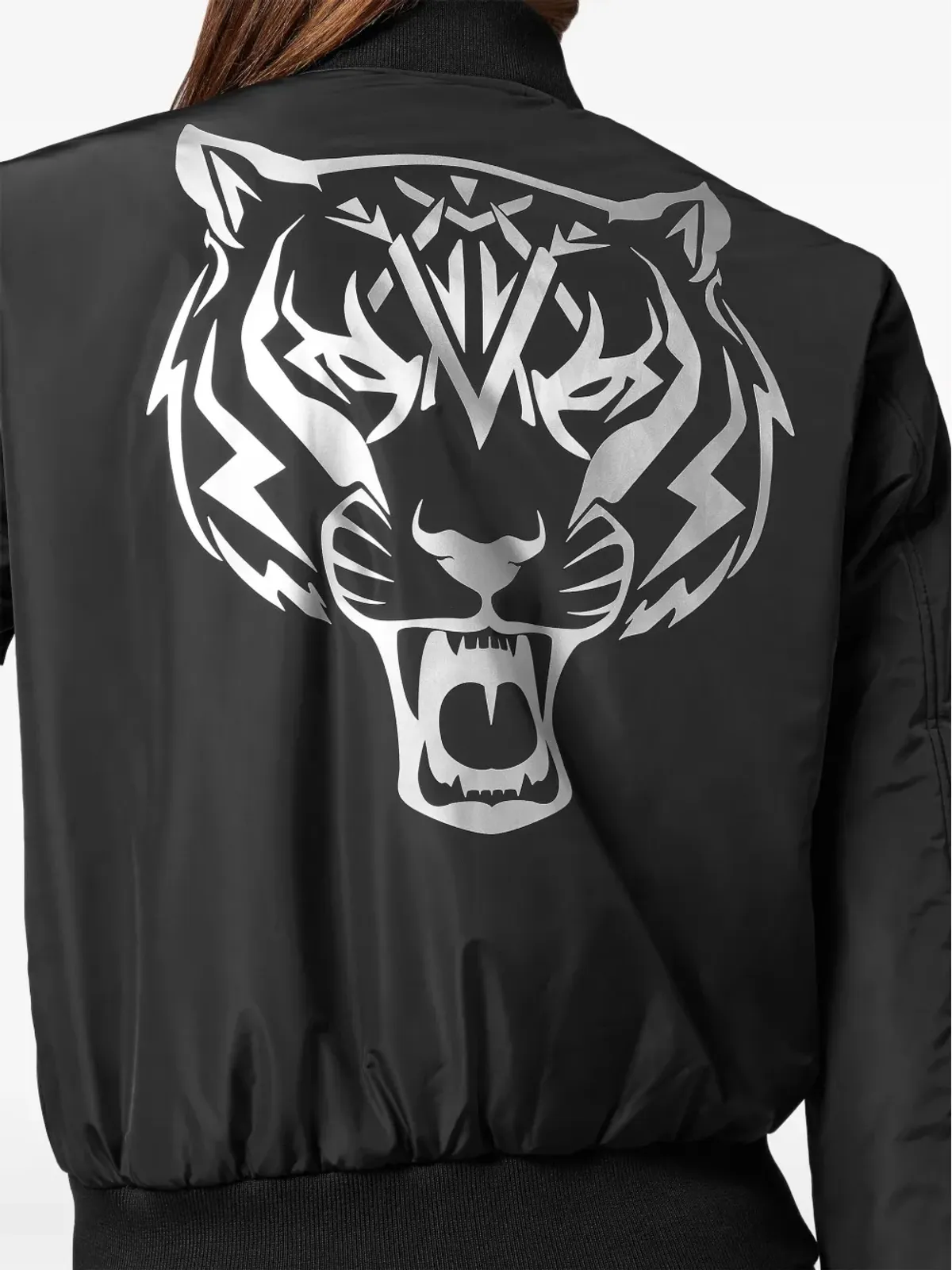 Plein Sport ロゴパッチ ジップアップ ボンバー ジャケット - 画像5