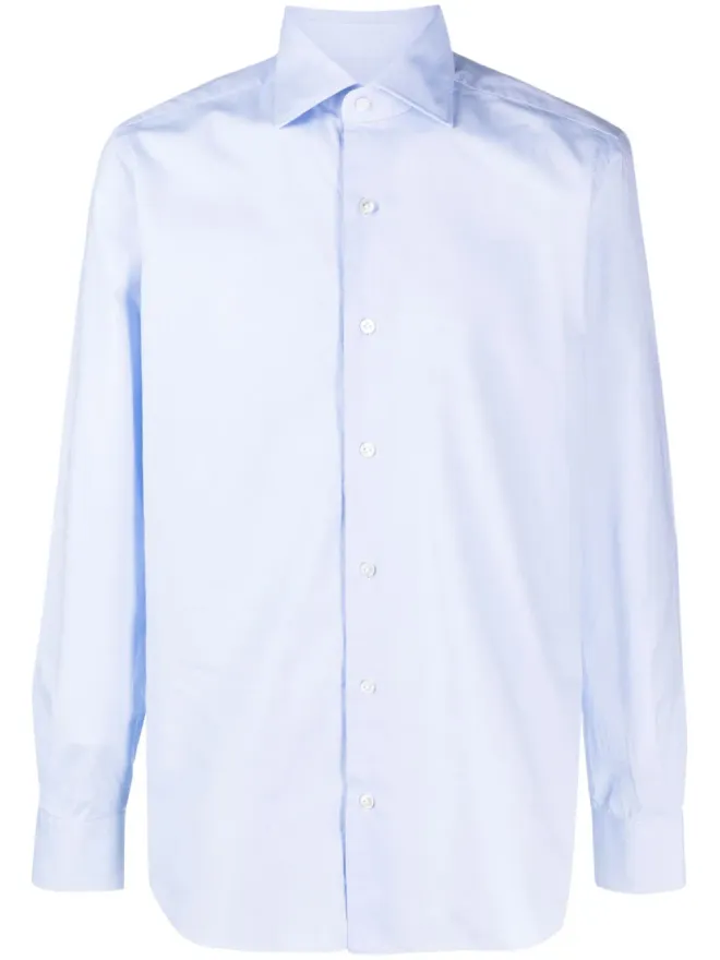 Barba Barba スプレッドカラーコットンシャツの商品画像