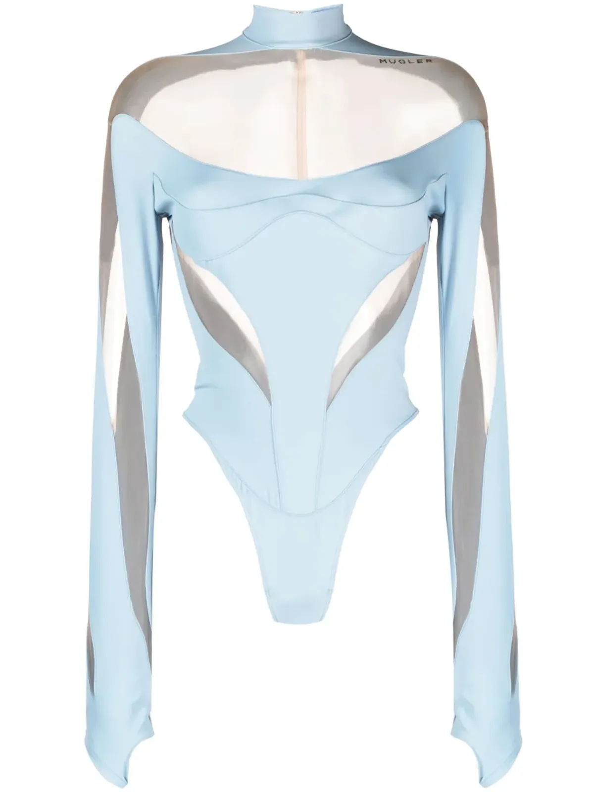 Mugler パネルド・シアーボディスーツ - 画像1