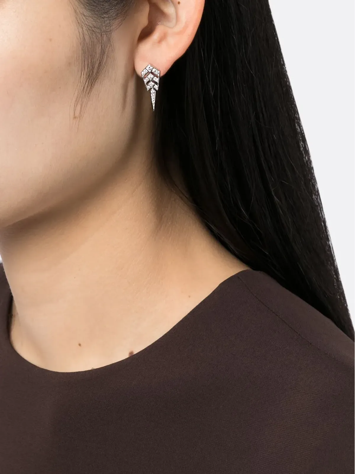 STATEMENT PARIS Stairway Arrow ダイヤモンドドロップ イヤリング - 画像2